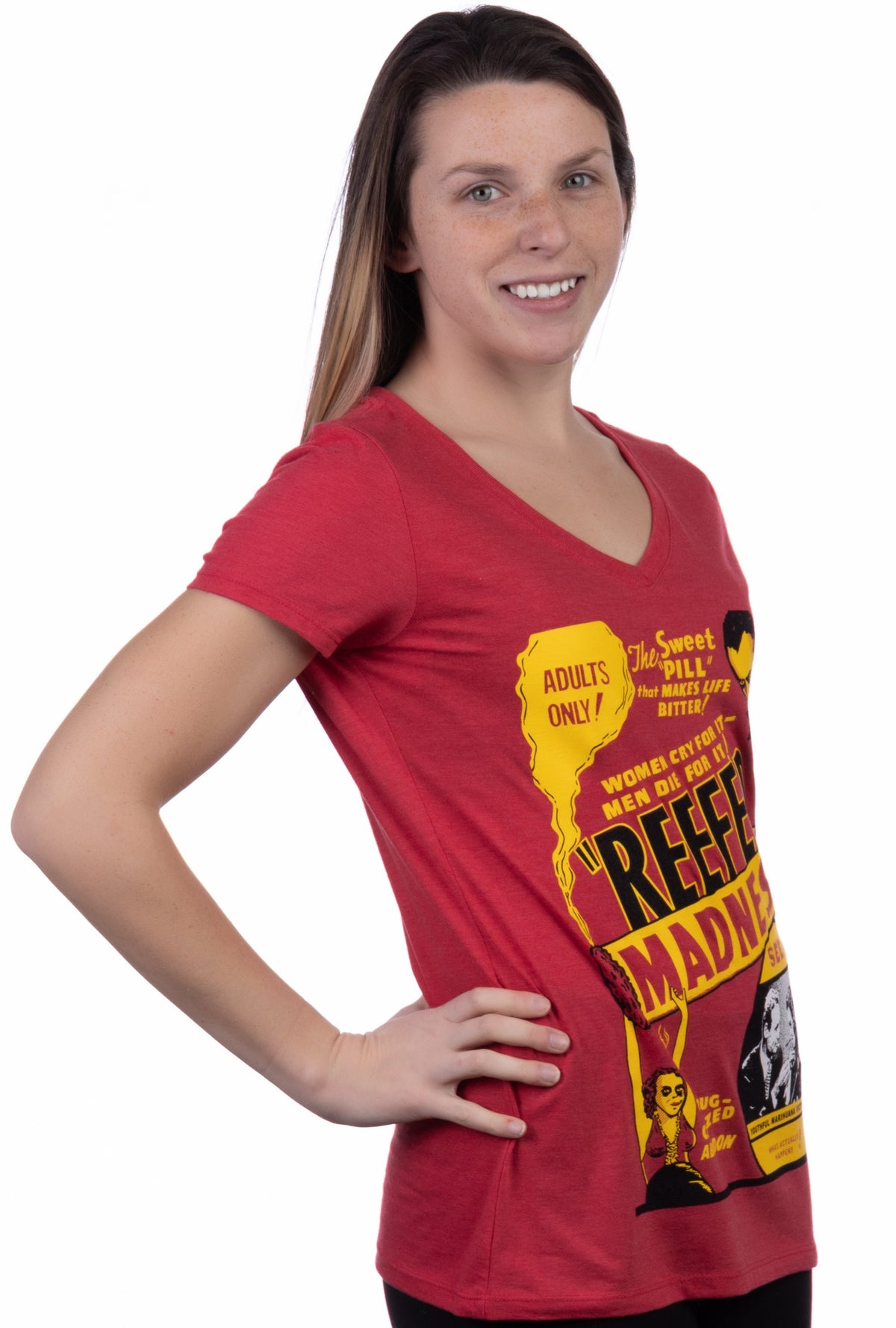 Reefer Madness | Party Novelty Graphic Tee Screen Printed T-Shirt for Women