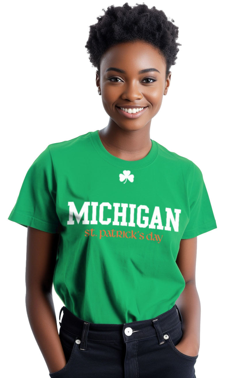 Michigan St. Patrick's Day - Michigan Pride Drinking Party T-shirt - Women's