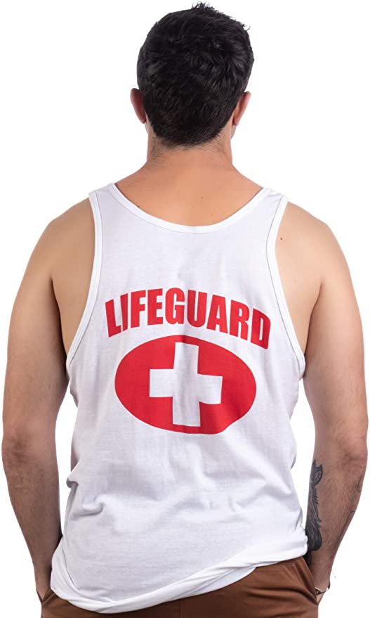 LIFEGUARD | White Adult Unisex Lifeguarding Fitted Unisex Tank Top Unisex T-shirt