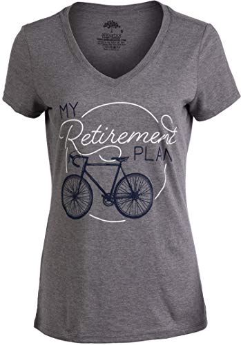 My Retirement Plan (Bicycle) | Funny Cycling Bike Joke V-Neck Cyclist T-Shirt for Women