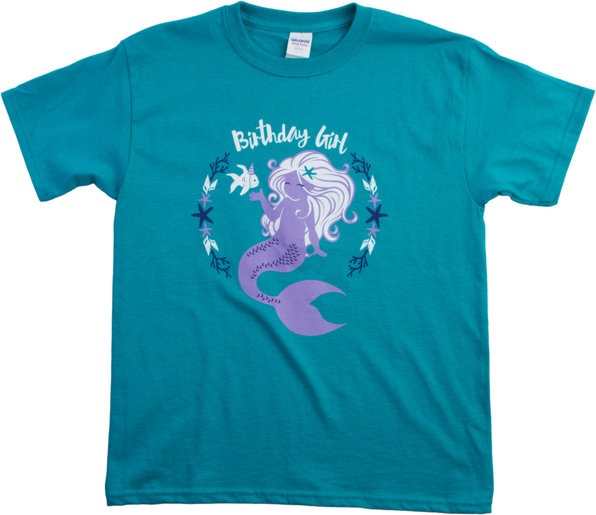 Birthday Girl Mermaid | Mermaid B-day Party Cute Girly Top, Girl's Youth T-shirt