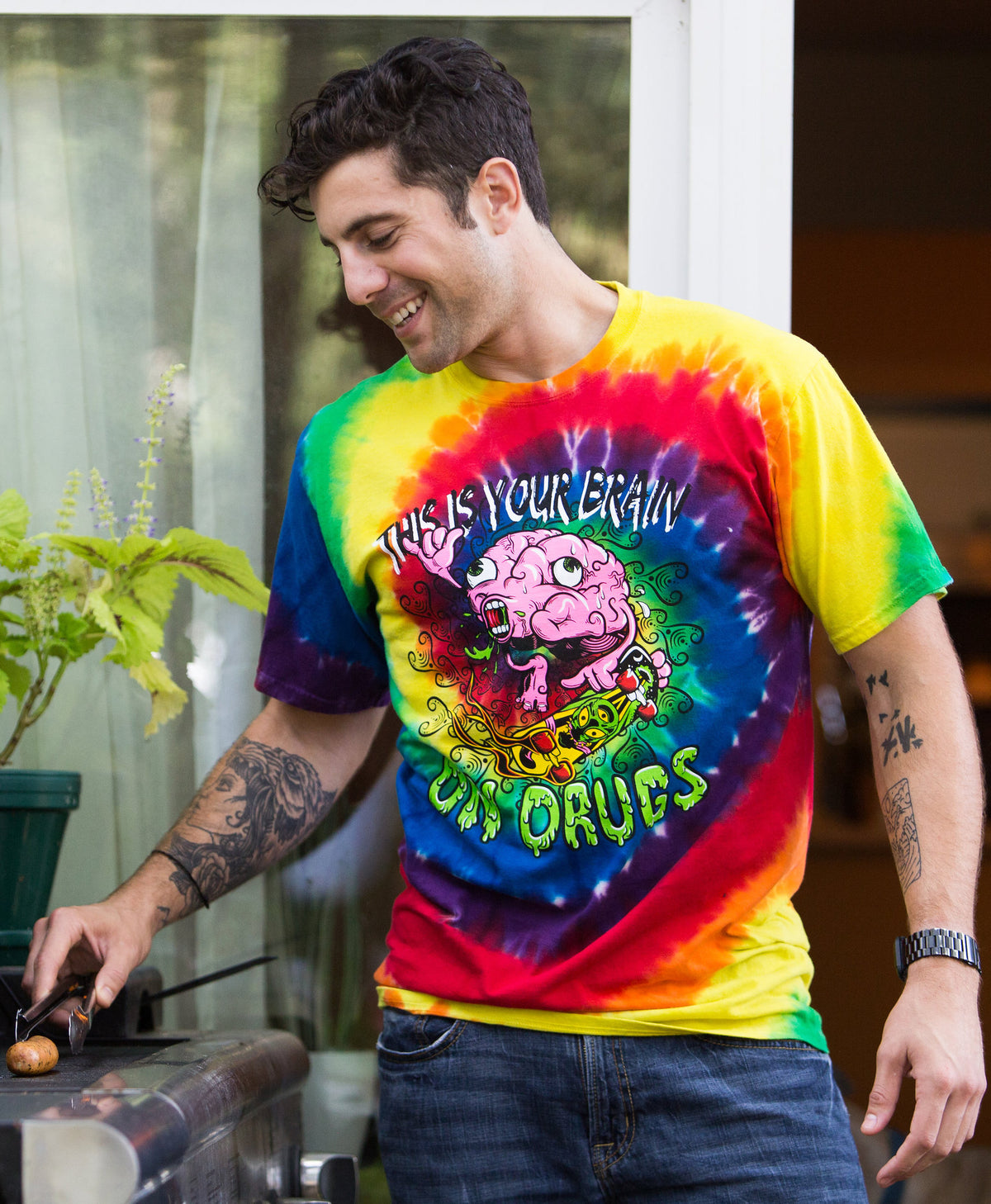 This is Your Brain on Drugs | Funny Festival Rave Concert Tie Dye Tiedye T-shirt