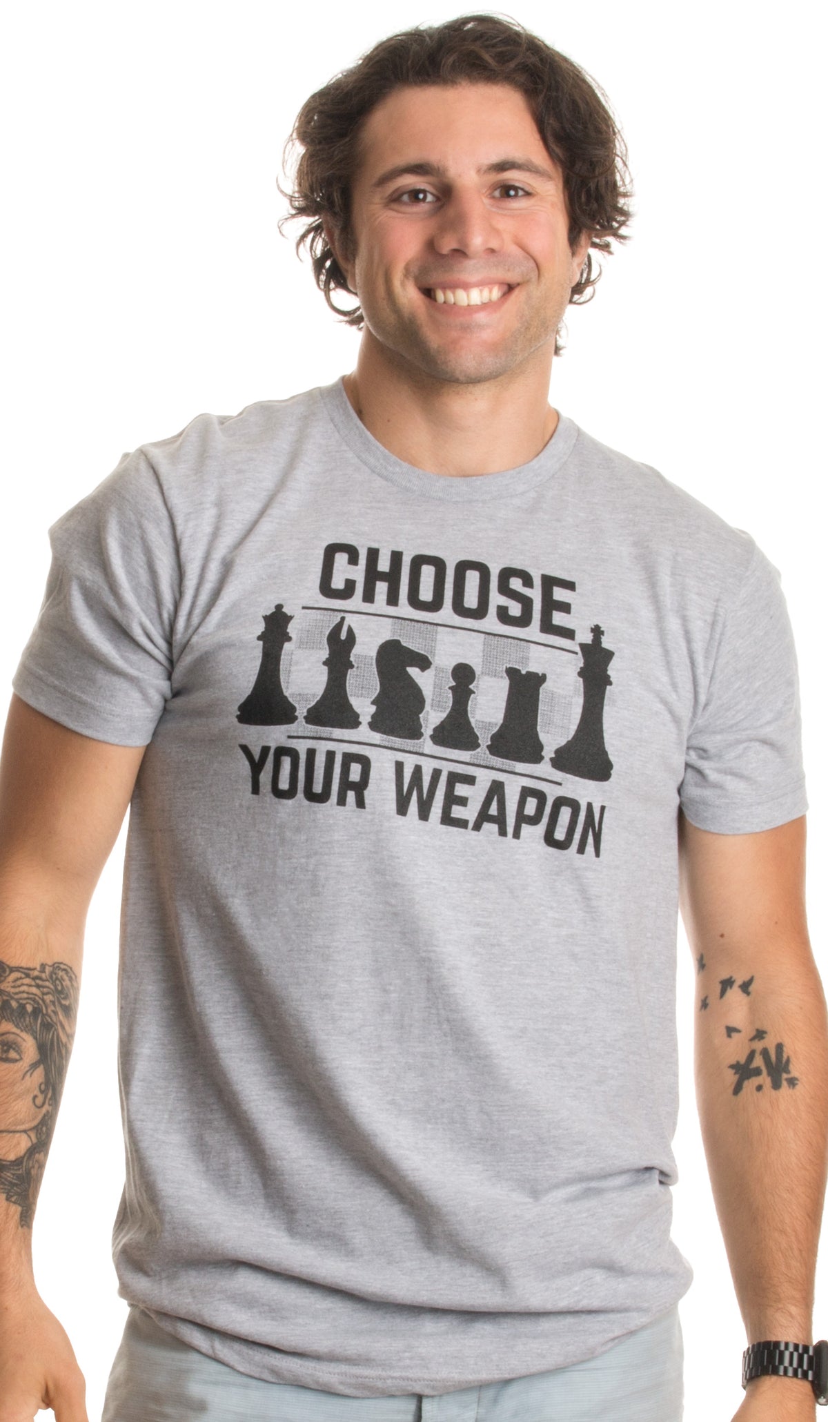 Chess - Choose Your Weapon | Funny Player Joke, Club Team Set Game Humor T-shirt