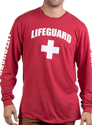 Lifeguard | Red or White Unisex Uniform Costume Long Sleeve T-Shirt Men Women…