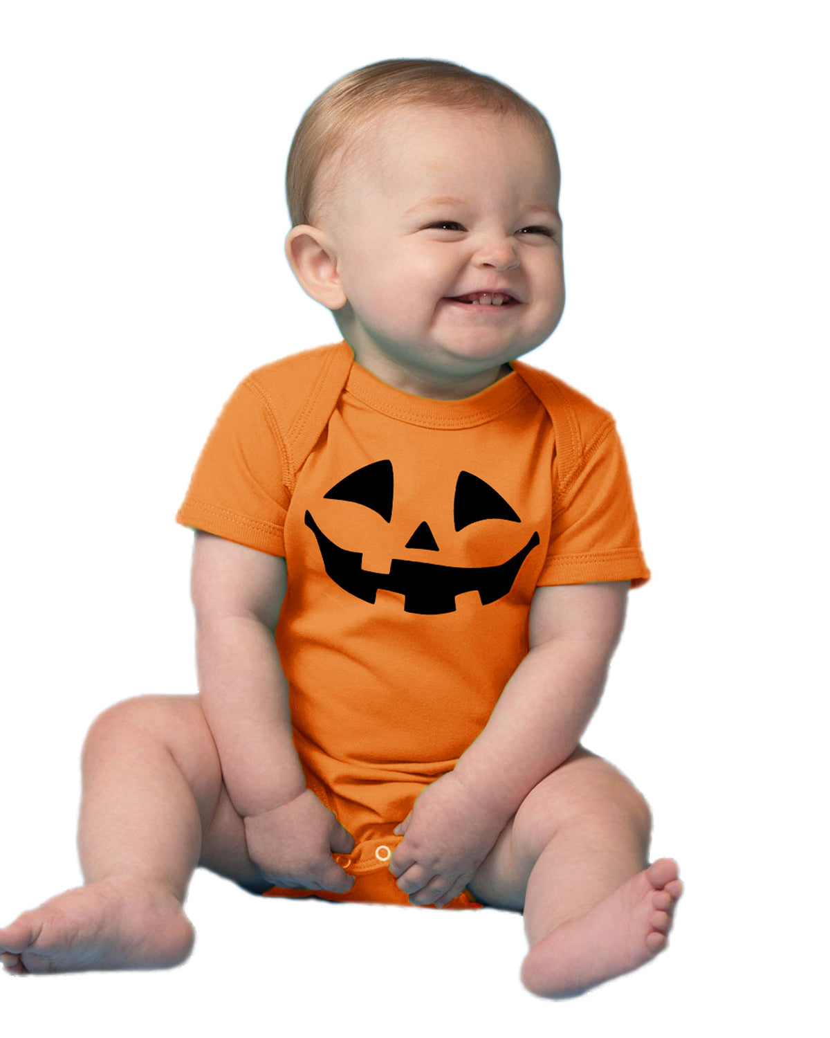 Cute Little Pumpkin | Infant, Baby Halloween Jack O' Lantern One Piece Outfit