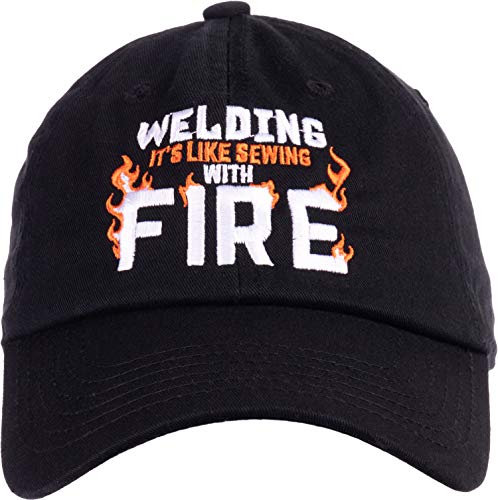 Sewing with Fire Hat