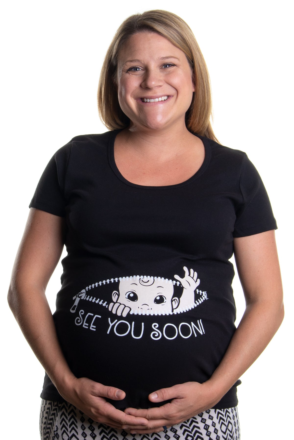 "See You Soon!" - Cute Funny Maternity Top, Pregnancy Baby Pregnant T-shirt - Women's