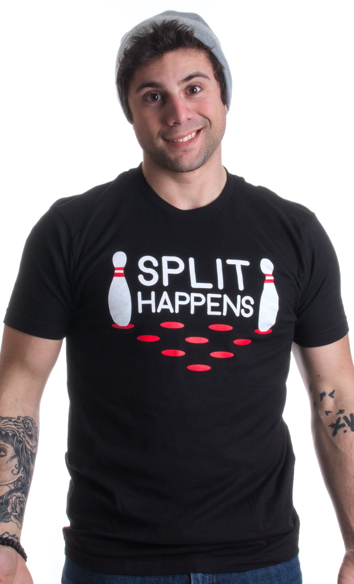 Split Happens | Funny Bowling Team, Bowler Pin Humor Unisex T-shirt