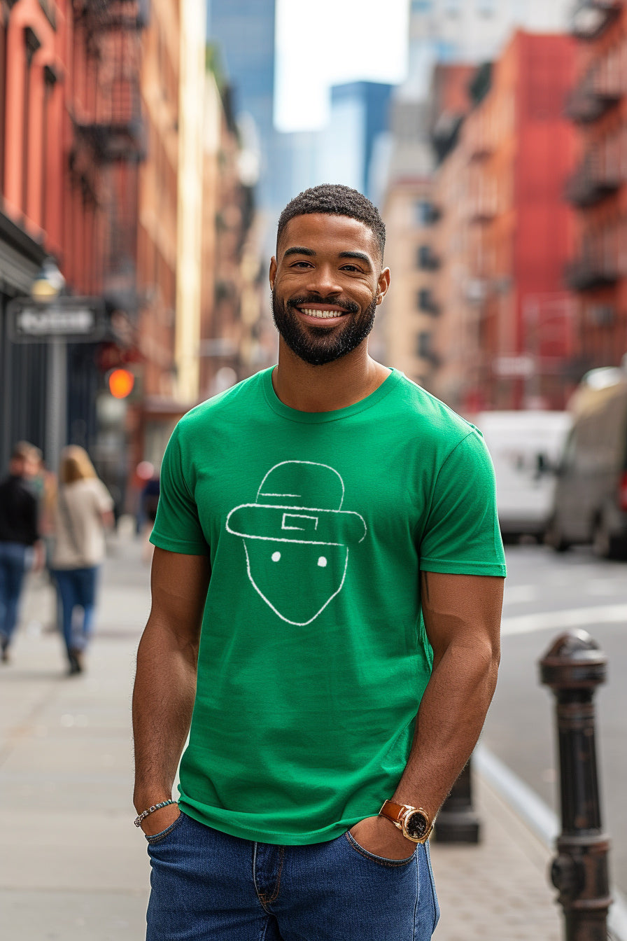 Crichton Amateur Sketch - St. Patrick's Day Leprechaun Funny T-shirt - Men's/Unisex