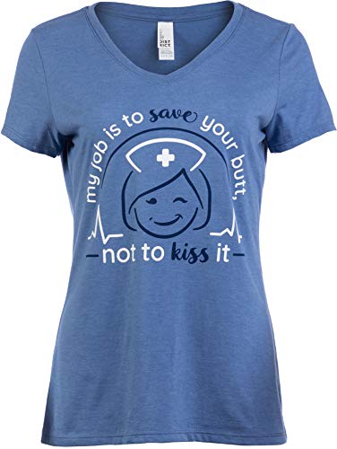 Medical Humor Graphic Tees | Funny Cute Doctor Nurse Practitioner RN PA NP V-Neck T-Shirt for Women