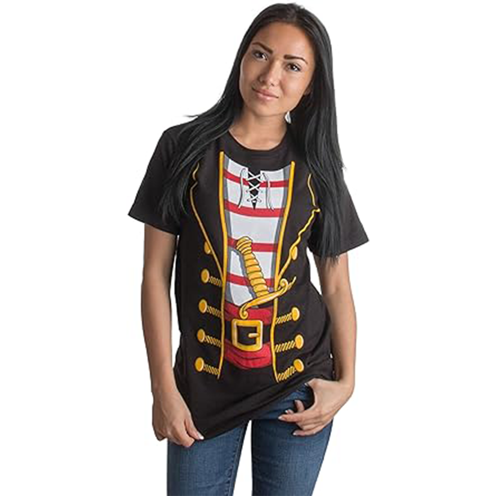 Pirate Costume | Jumbo Print Novelty Funny Caribbean Cruise Shirt Unisex Tee