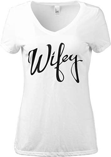 Wifey | Honeymoon Marriage Bride Wife V-neck T-shirt