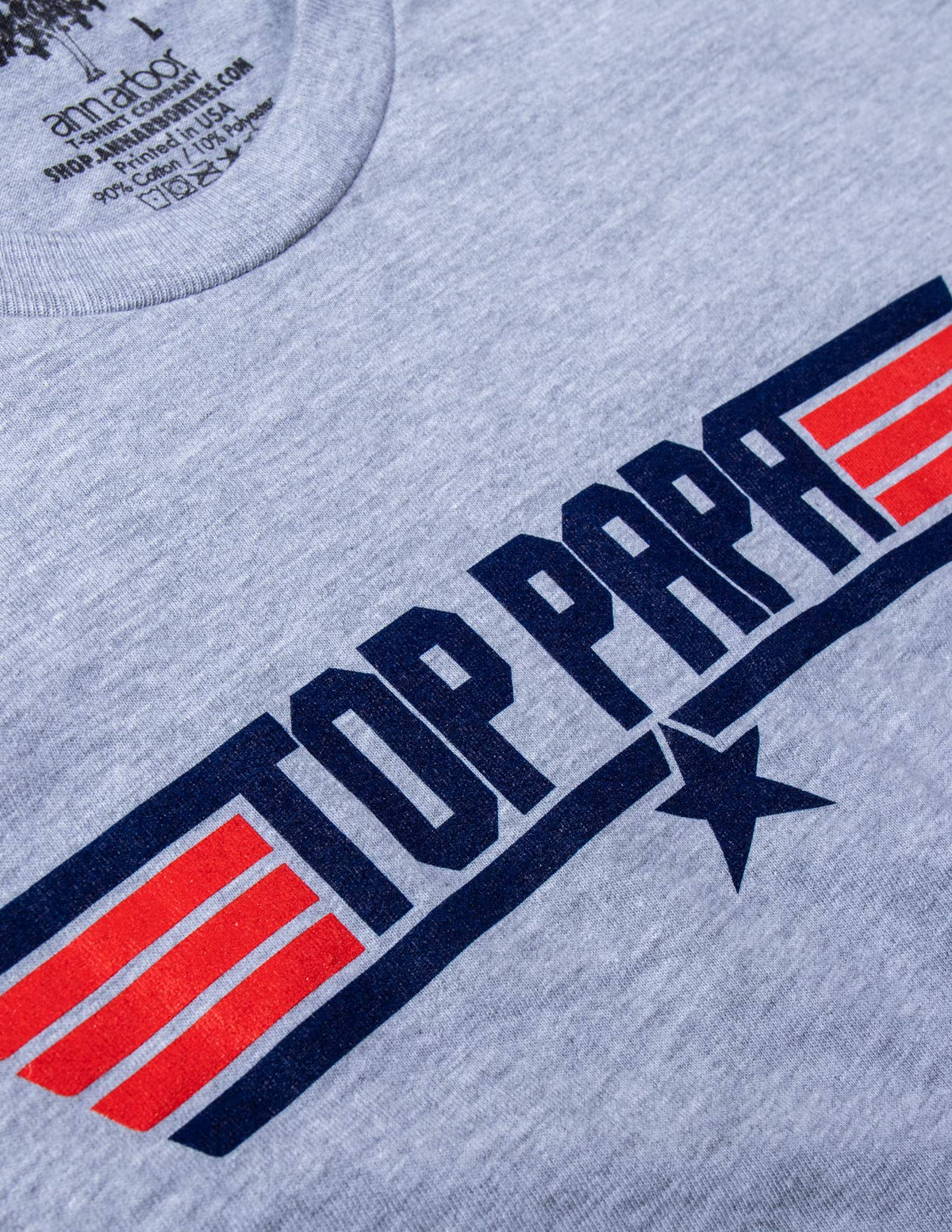 Top Papa | Funny 80s Air Dad Humor Grandpa 1980s Military Force Men Pappy T-Shirt - Men's/Unisex