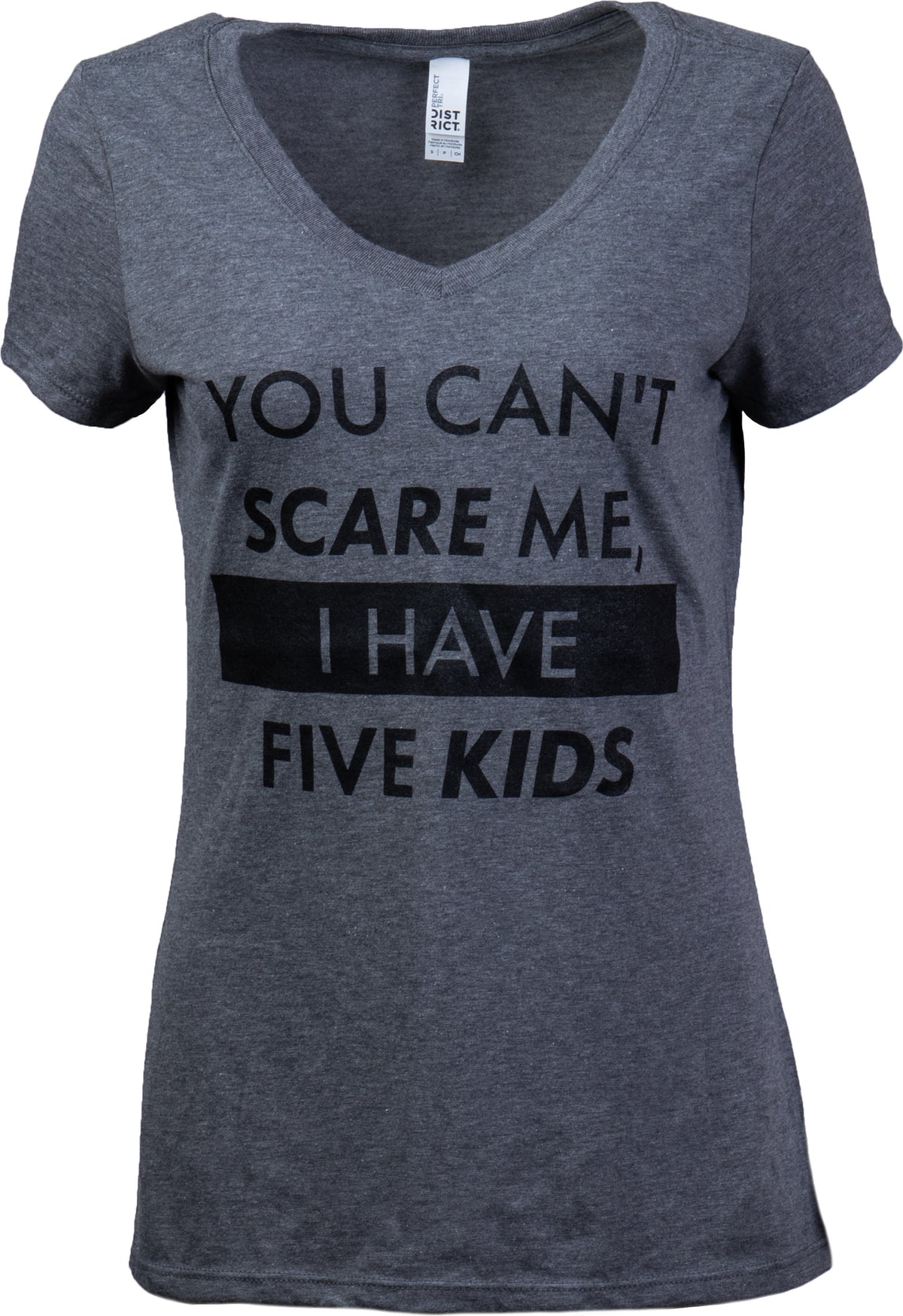 You Can't Scare Me, I Have Five Kids | Funny Mom Mommy Mama Cute Joke Women V-Neck T-Shirt