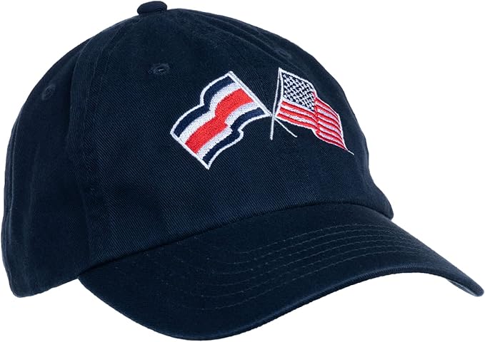 Costa Rica and US Flag Hat | American Friendship Nations Flag Baseball Low Profile Dad Hat for Men Women