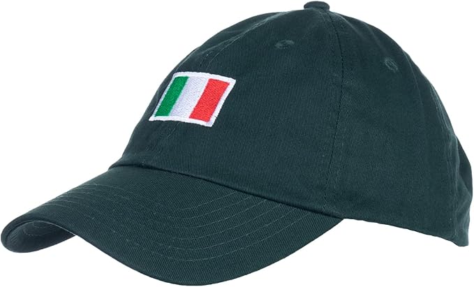 Italy Flag Hat | Countries of The World National Pride Nation Flag Baseball Low Profile Dad Hat for Men Women