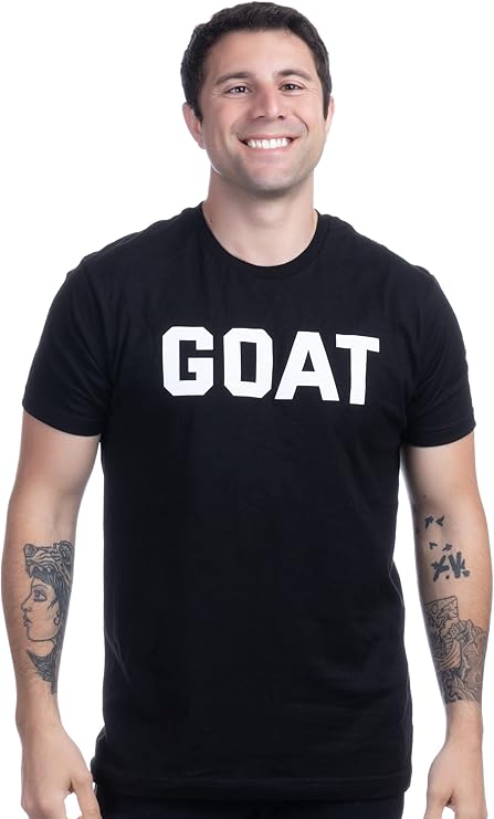 G.O.A.T. | Greatest of All Time Champion Tee Shirt, Goat Fantasy Sports Champ Joke Humor T-Shirt for Men Women