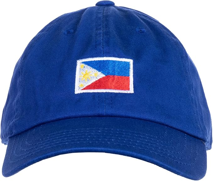 Phillipines Flag Hat | Countries of The World National Pride Nation Flag Baseball Low Profile Dad Hat for Men Women