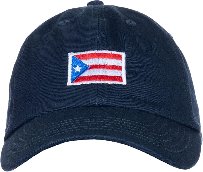 Puerto Rico Flag Hat | Countries of The World National Pride Nation Flag Baseball Low Profile Dad Hat for Men Women