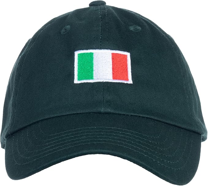 Italy Flag Hat | Countries of The World National Pride Nation Flag Baseball Low Profile Dad Hat for Men Women