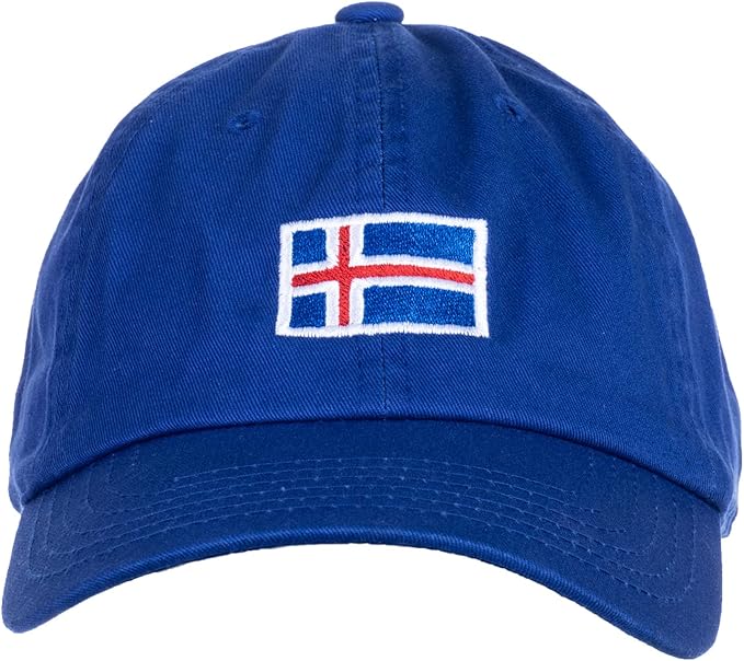 Iceland Flag Hat | Countries of The World National Pride Nation Flag Baseball Low Profile Dad Hat for Men Women