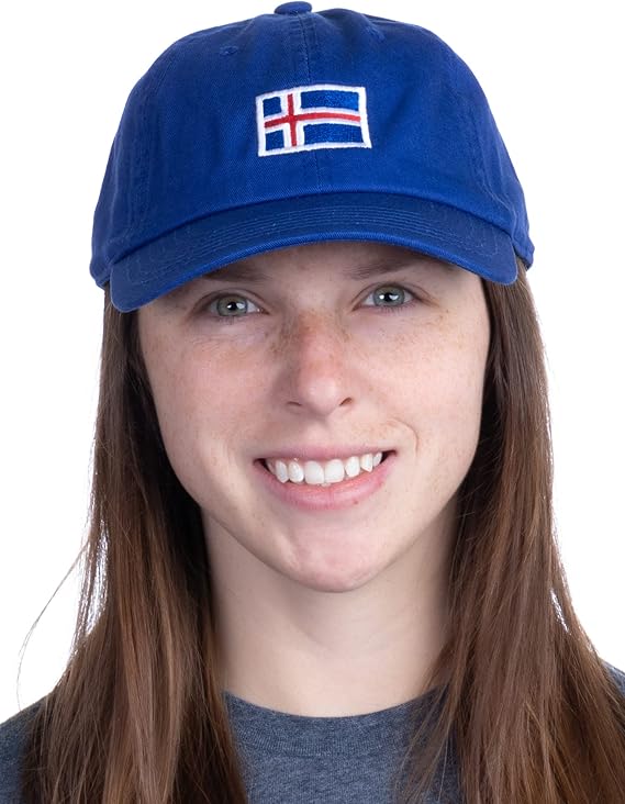 Iceland Flag Hat | Countries of The World National Pride Nation Flag Baseball Low Profile Dad Hat for Men Women