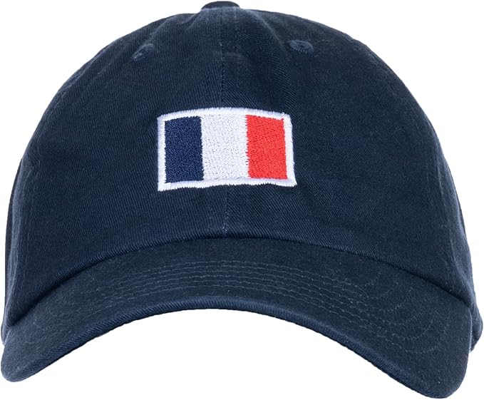 France Flag Hat | Countries of The World National Pride Nation Flag Baseball Low Profile Dad Hat for Men Women