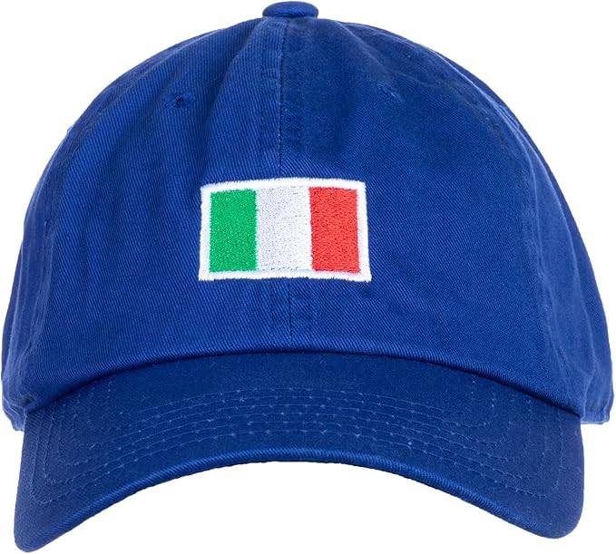 Italy Flag Hat | Countries of The World National Pride Nation Flag Baseball Low Profile Dad Hat for Men Women