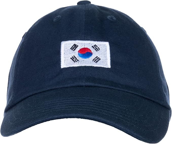 South Korea Flag Hat | Countries of The World National Pride Nation Flag Baseball Low Profile Dad Hat for Men Women