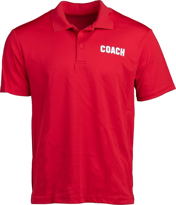 Coach | Coaching Polo Shirt - Royal Blue, Red, Green, Navy, Black Performance Men Women Collared Shirt