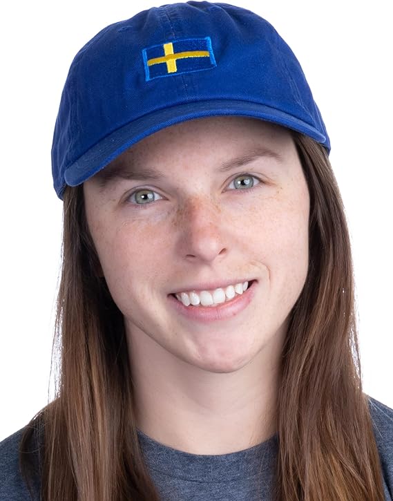 Sweden Flag Hat | Countries of The World National Pride Nation Flag Baseball Low Profile Dad Hat for Men Women