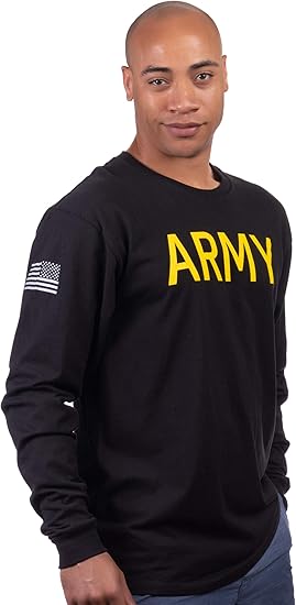 Army PT Style Shirt | U.S. Military Physical Training Infantry Workout Long Sleeve T-Shirt