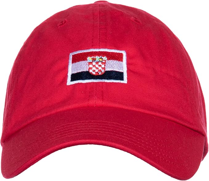 Croatia Flag Hat | Countries of The World National Pride Nation Flag Baseball Low Profile Dad Hat for Men Women