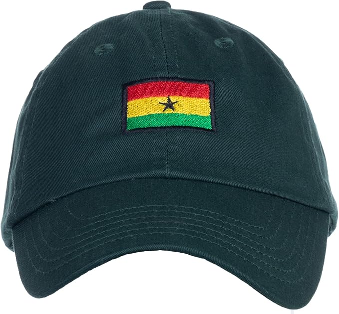 Ghana Flag Hat | Countries of The World National Pride Nation Flag Baseball Low Profile Dad Hat for Men Women