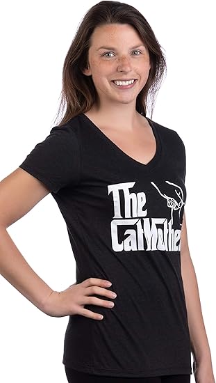 The Catmother | Funny, Cute Cat Mother Mom Owner Pet Kitty Kitten Women V-Neck T-Shirt