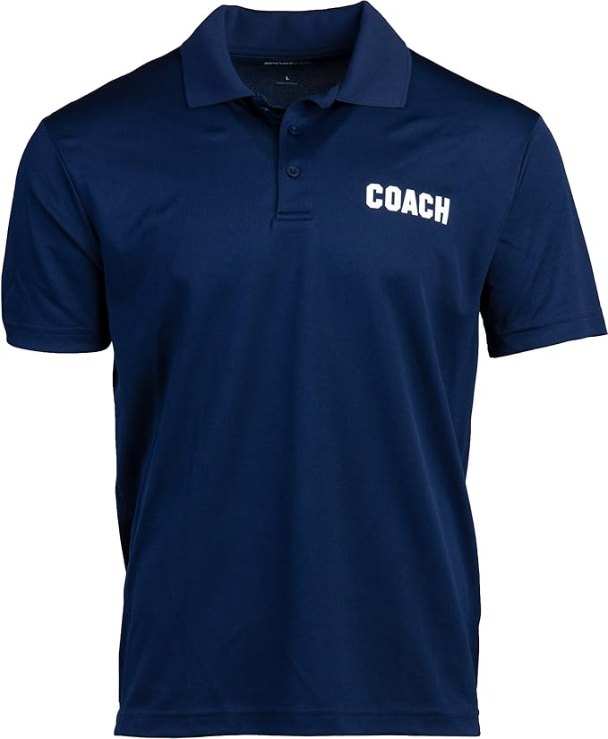 Coach | Coaching Polo Shirt - Royal Blue, Red, Green, Navy, Black Performance Men Women Collared Shirt