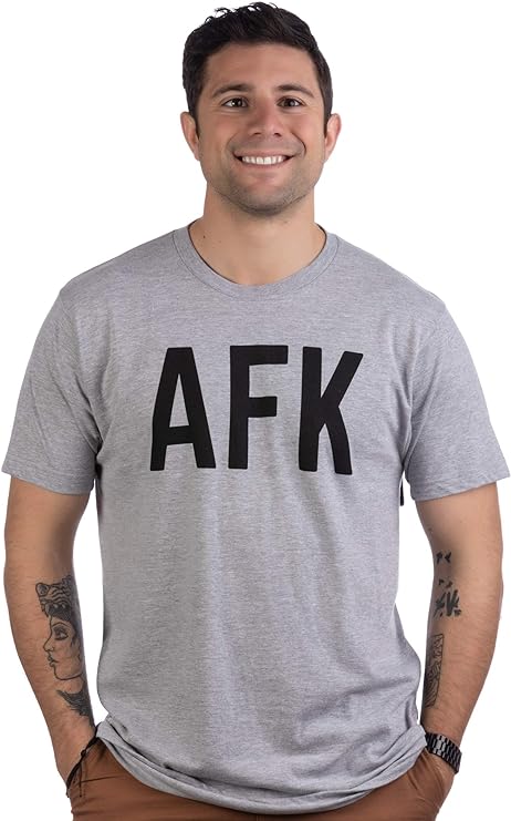 AFK | Away from Keyboard, Funny Video Gamer Gaming Player Joke T-Shirt - Men's/Unisex