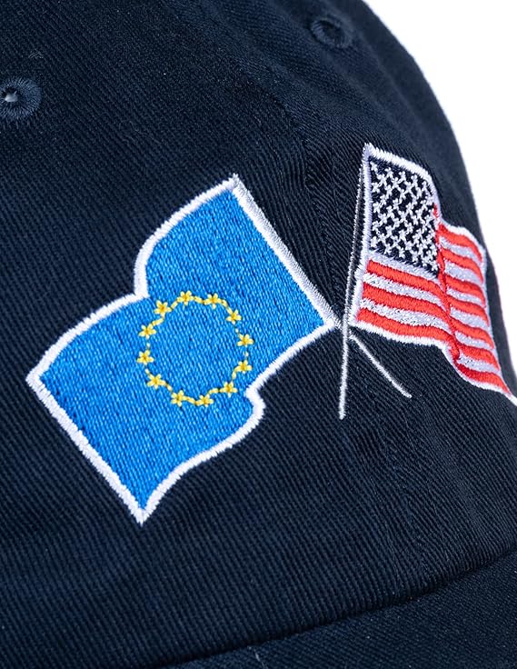 European Union and US Flag Hat | American Friendship Nations Flag Baseball Low Profile Dad Hat for Men Women