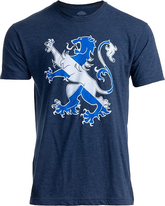 Scottish Lion Rampant | Scotland Saltire Gaelic Tee Shirt, Highlands Pride T-Shirt for Men Women