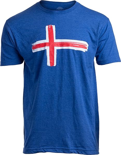 Iceland Flag | Nations of The World - National Pride Flag Symbol Arms Tee Unisex T-Shirt for Men or Women