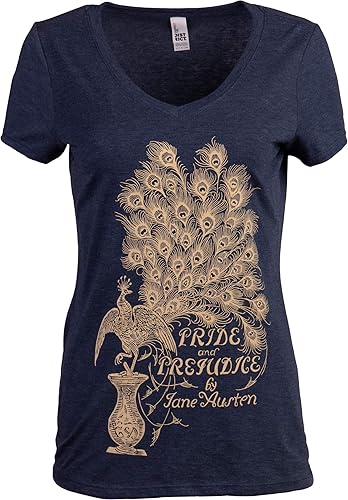 Pride & Prejudice | Jane Austen 1813 Romance Book Club Reader Reading Women's V-Neck T-Shirt Top