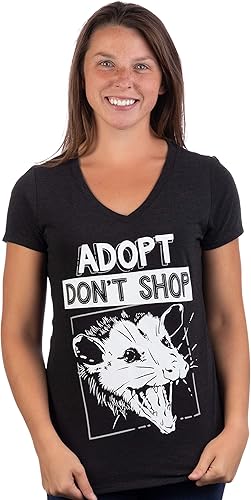 Adopt Don't Shop Opossum | Funny Cute T-shirt Women