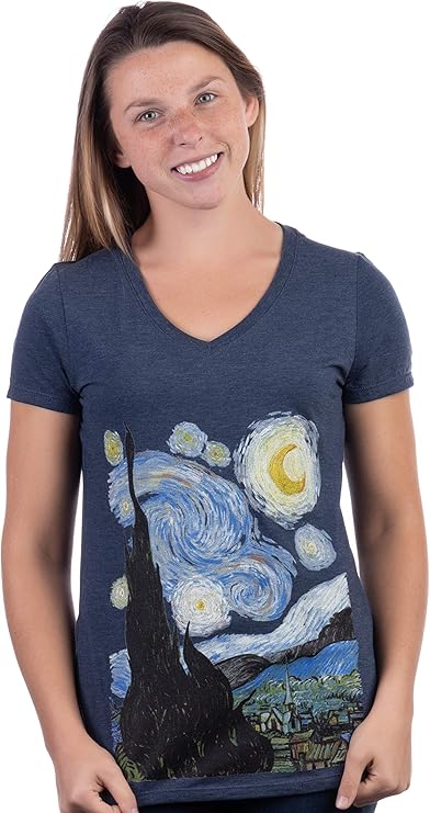 Starry Night | Women's Nature and Animal T-Shirts, Funny Spiritual Humor Joke Tee Shirt Tops