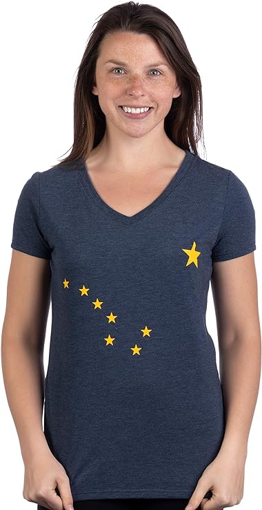 Alaskan Flag | Alaska Pride Northern Lights Big Dipper Polaris T-Shirt - Women's
