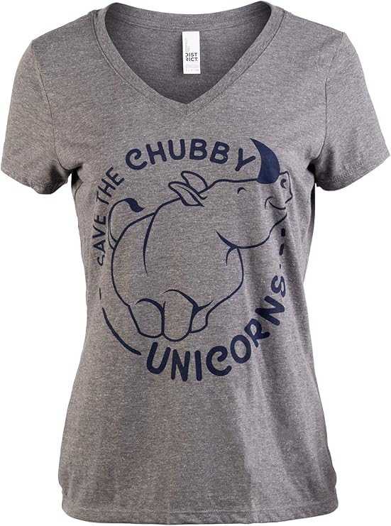 Save The Chubby Unicorns | Women's Nature and Animal T-Shirts, Funny Spiritual Humor Joke Tee Shirt Tops