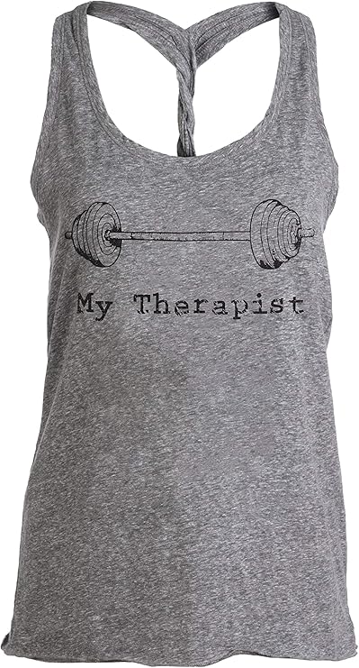 My Therapist (Barbell) | Funny Workout Working Out Weight Lifting Tank Top for Women