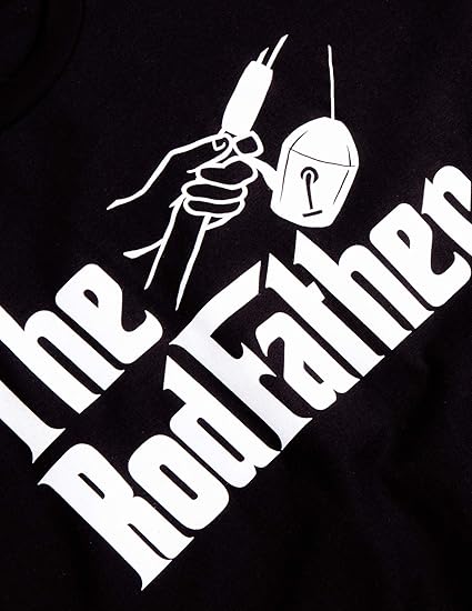 The Fish Rodfather | Funny Fishing Humor Tee Shirts Fisherman Jokes Rod Pole Grandpa Men Women T-Shirt