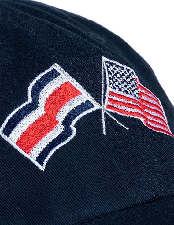 Costa Rica and US Flag Hat | American Friendship Nations Flag Baseball Low Profile Dad Hat for Men Women