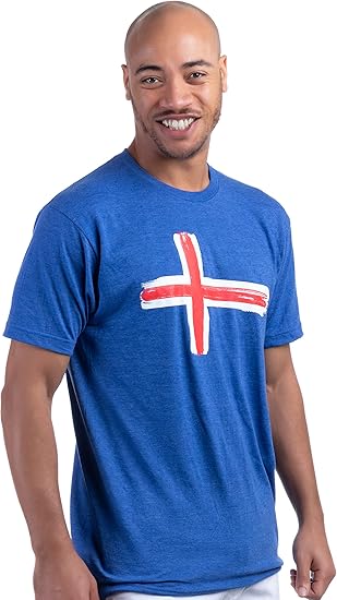 Iceland Flag | Nations of The World - National Pride Flag Symbol Arms Tee Unisex T-Shirt for Men or Women