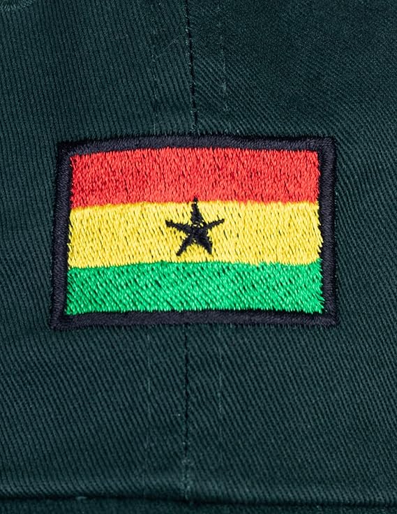 Ghana Flag Hat | Countries of The World National Pride Nation Flag Baseball Low Profile Dad Hat for Men Women